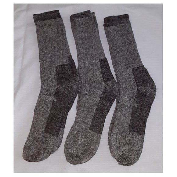 Thick Merino Wool Socks - Set of 3 - Gray/Black - Premium Quality Woolen Socks - Picture 4 of 4
